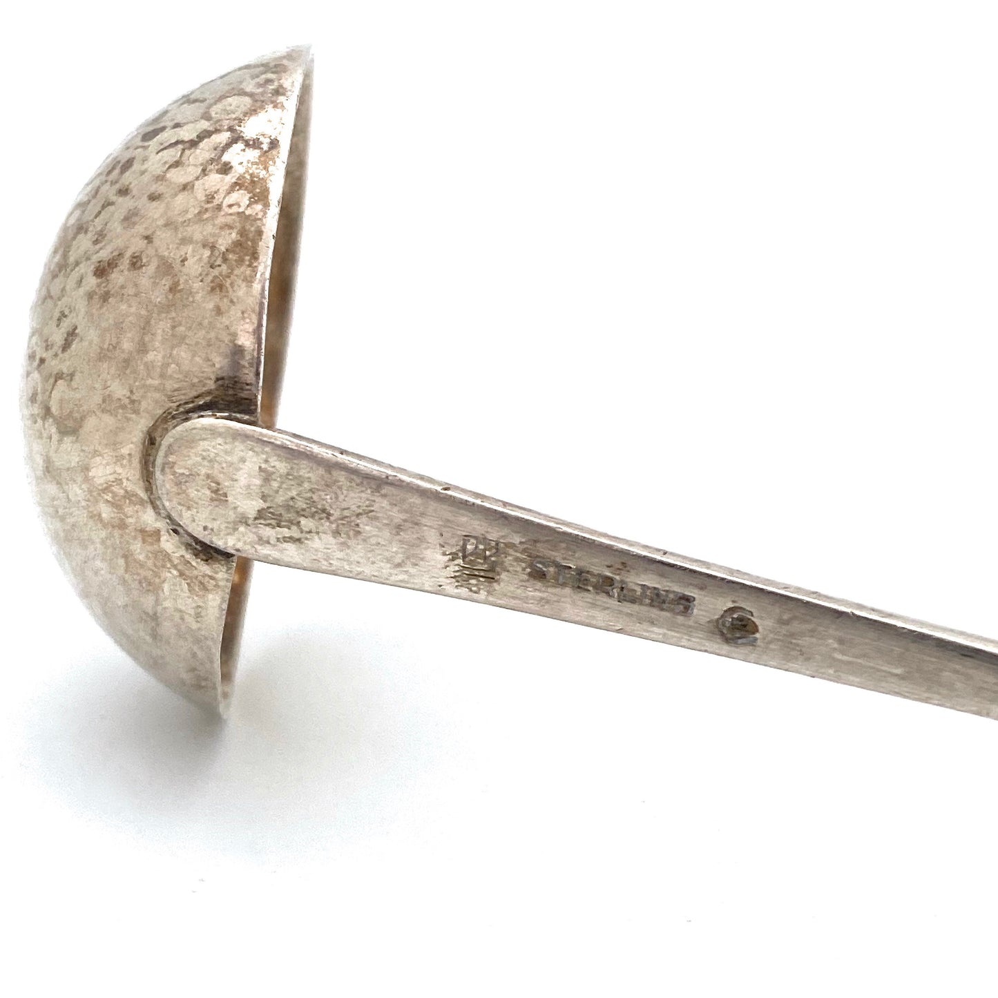 Carl Poul Petersen hammered silver peapod serving ladle