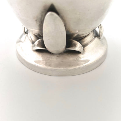 detail Carl Poul Petersen Canada vintage silver footed bowl small Canadian Modernist design
