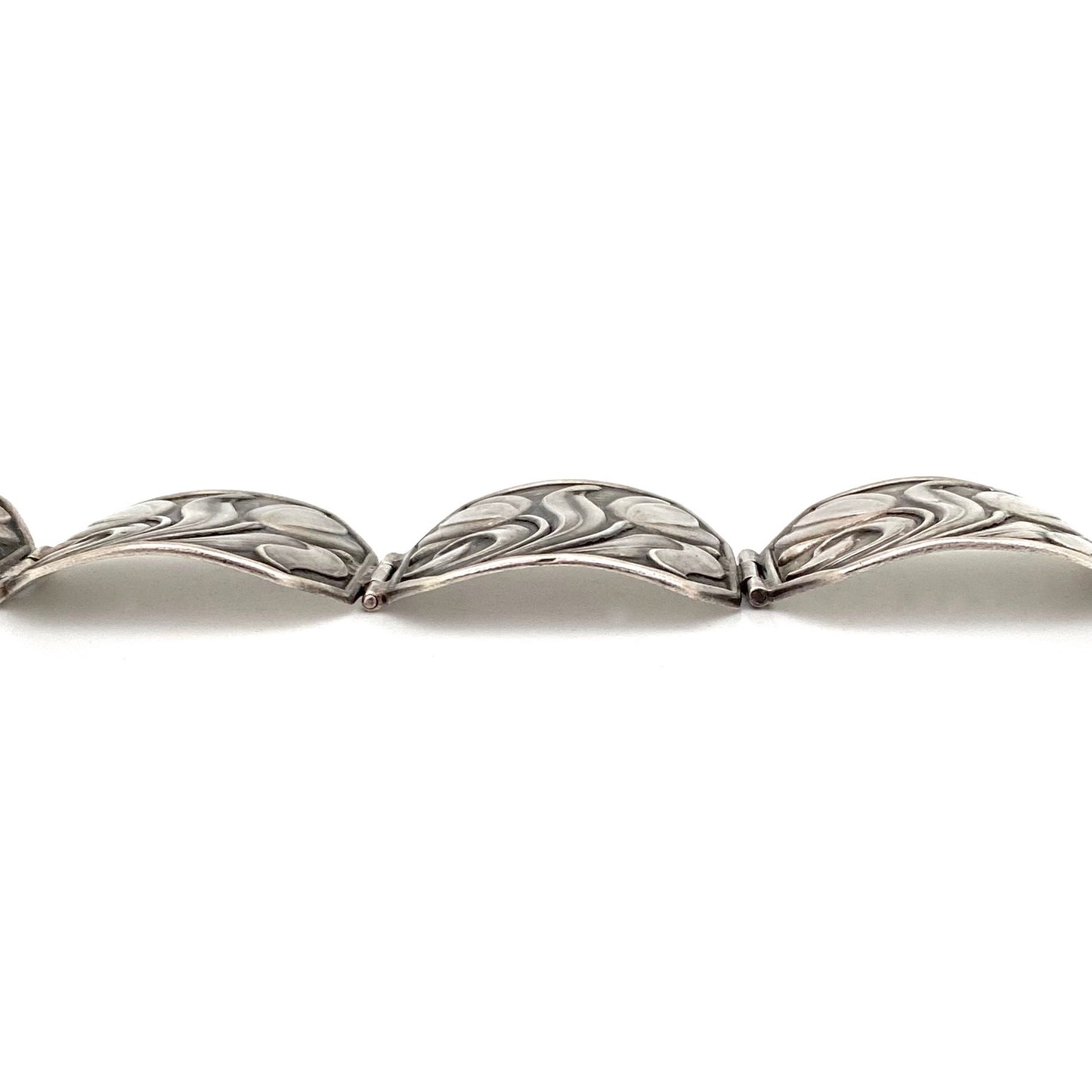 Carl Poul Petersen wide tulips panel link bracelet