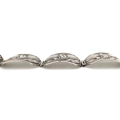 Carl Poul Petersen wide tulips panel link bracelet