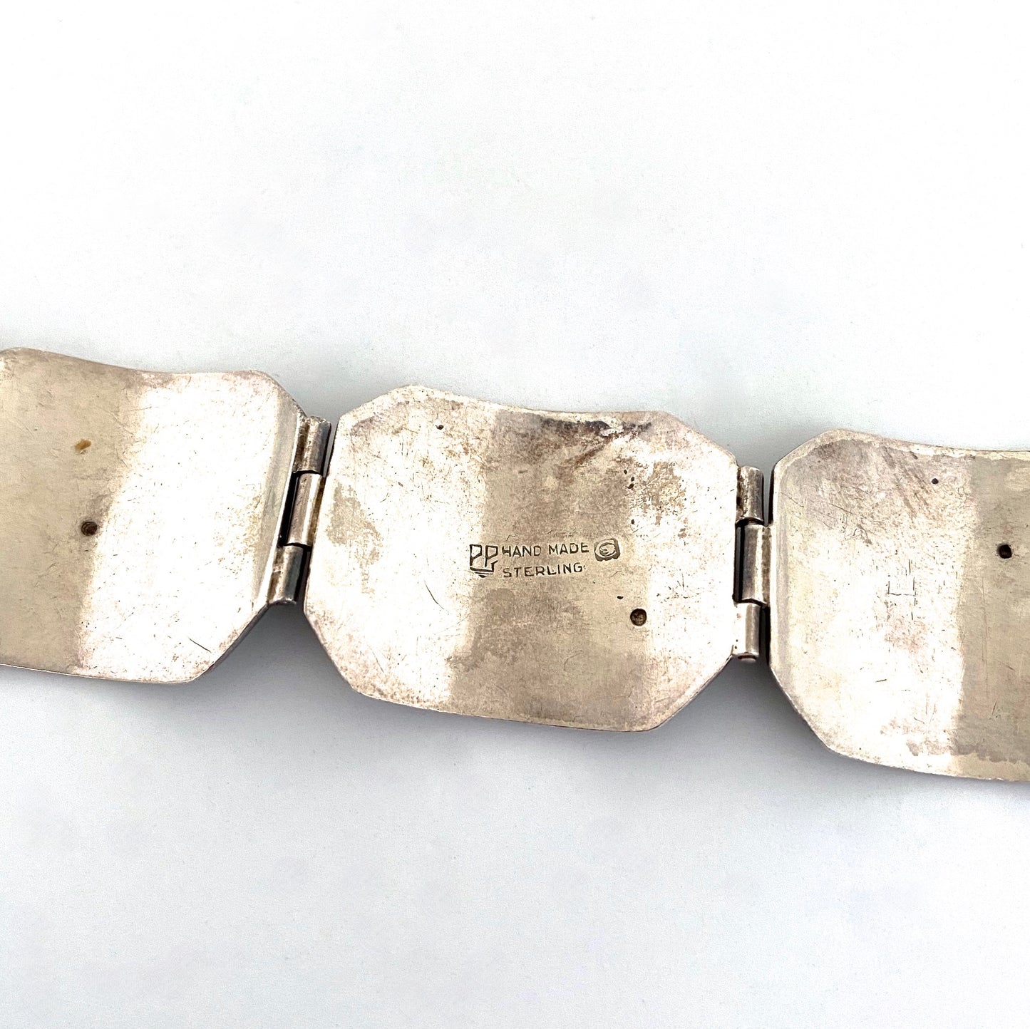 Carl Poul Petersen wide tulips panel link bracelet