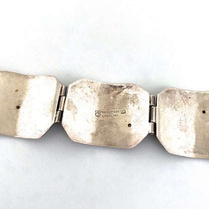 Carl Poul Petersen wide tulips panel link bracelet