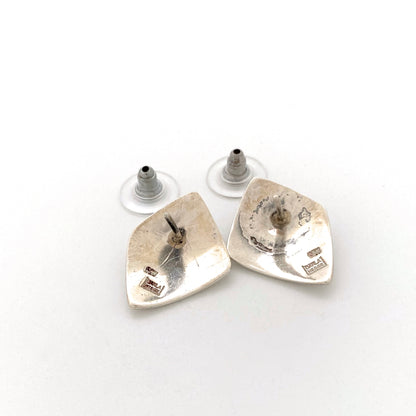 Darla Hesse silver & 14k gold dome earrings