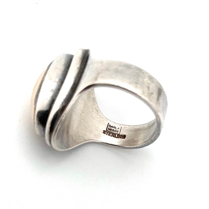 Darla Hesse silver & 14k gold dome ring