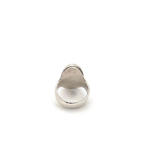 Darla Hesse silver & 14k gold oval dome ring
