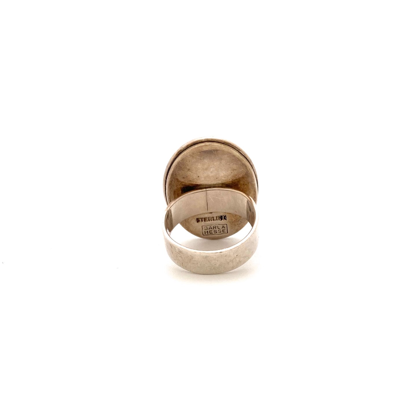 Darla Hesse silver & banded agate ring