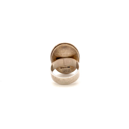 Darla Hesse silver & banded agate ring