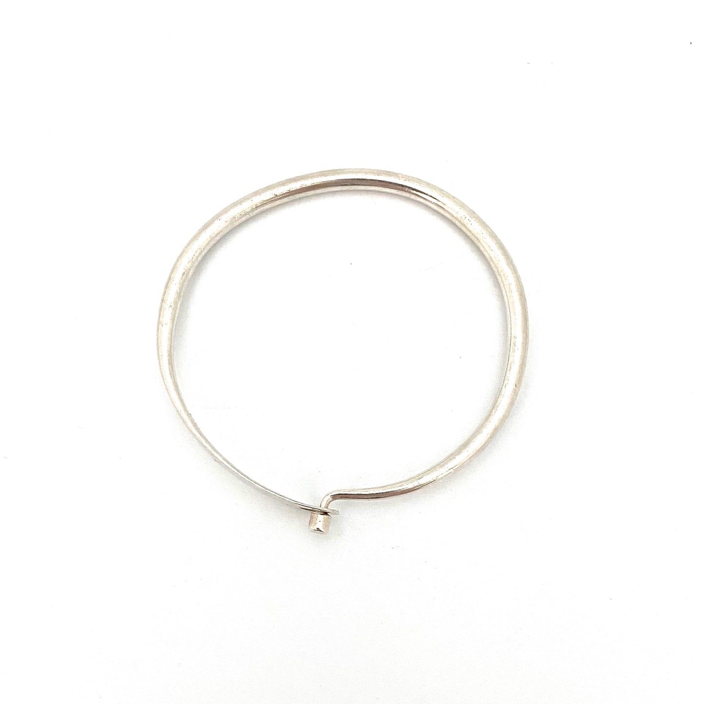 Darla Hesse silver bangle bracelet ~ hook closure