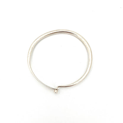Darla Hesse silver bangle bracelet ~ hook closure