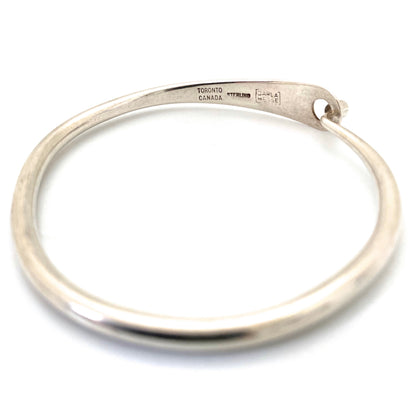 Darla Hesse silver bangle bracelet ~ hook closure