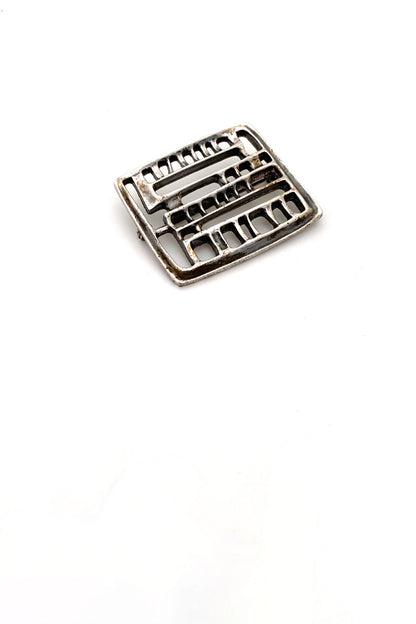 David-Andersen Norway vintage silver abstract brooch Bjorn Sigurd Ostern Scandinavian Modernist jewelry design