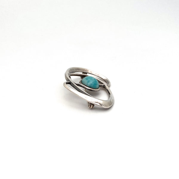 David-Andersen silver & amazonite openwork brooch ~ Harry Sorby