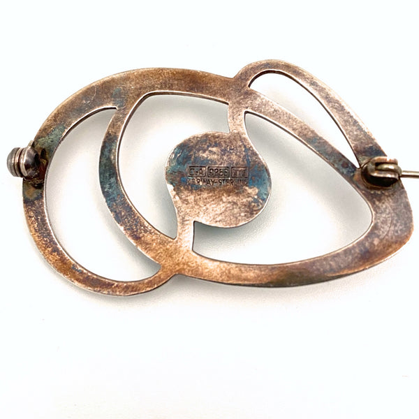David-Andersen silver & amazonite openwork brooch ~ Harry Sorby