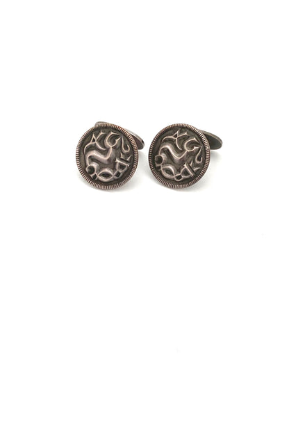 David-Andersen Norway vintage silver cufflinks Scandinavian jewelry design
