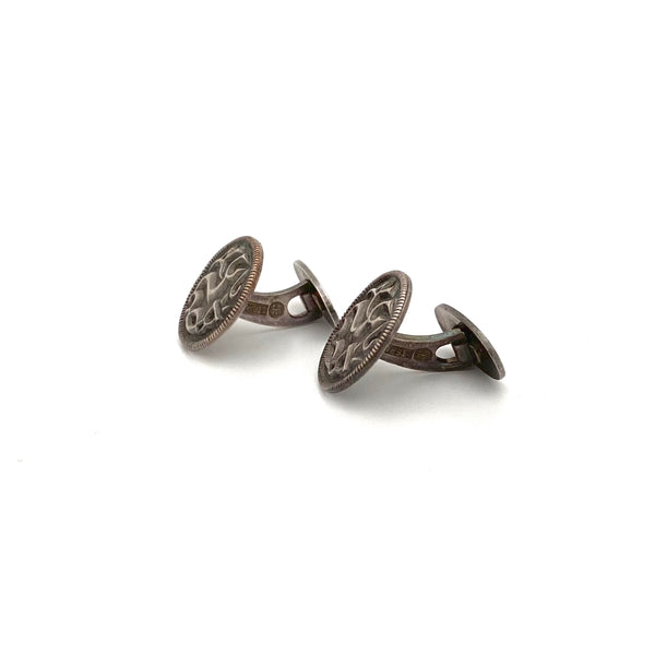 profile David-Andersen Norway vintage silver cufflinks Scandinavian jewelry design