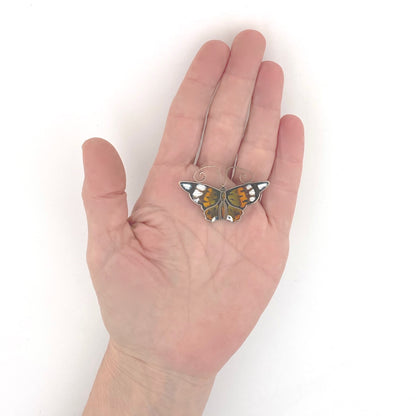scale David-Andersen Norway vintage silver enamel detailed butterfly brooch Scandinavian jewelry design