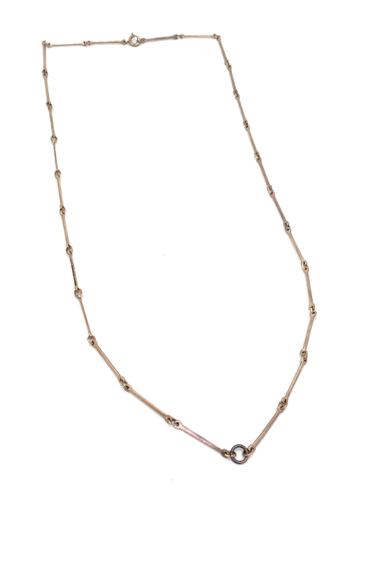 David-Andersen Norway vintage silver long link chain necklace Scandinavian Modernist jewelry design