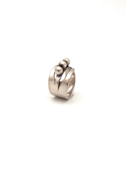 David-Andersen Norway vintage silver wrap ring Scandinavian Modernist jewelry design