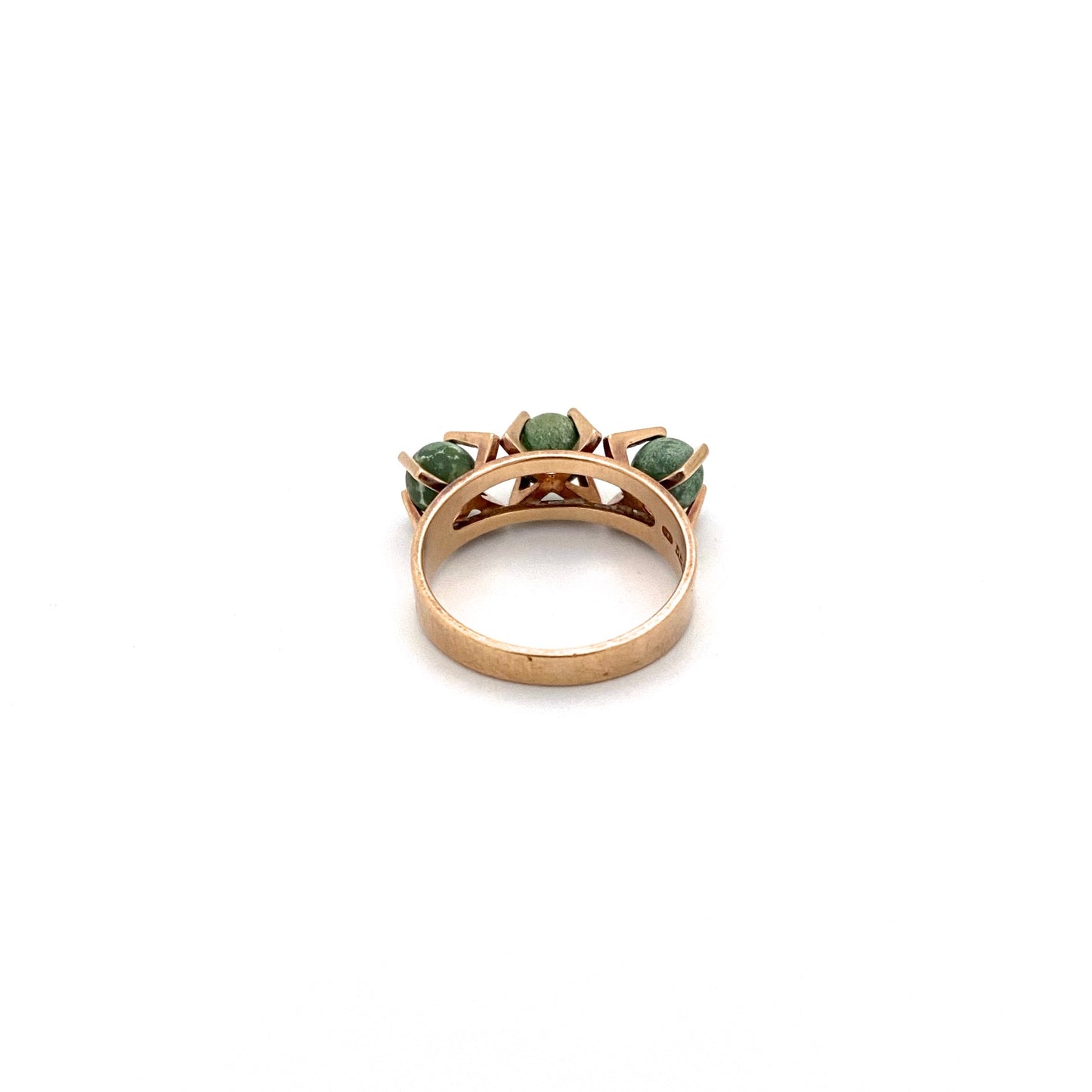 Elis Kauppi 14k gold 3 sphere ring