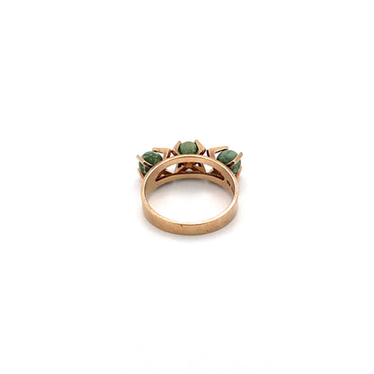 Elis Kauppi 14k gold 3 sphere ring