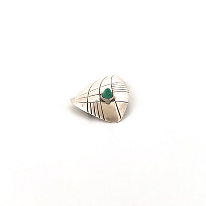 detail Elis Kauppi Kupittaan Kulta Finland vintage silver aventurine brooch Scandinavian Modernist jewelry design
