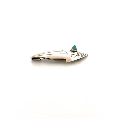profile Elis Kauppi Kupittaan Kulta Finland vintage silver aventurine brooch Scandinavian Modernist jewelry design