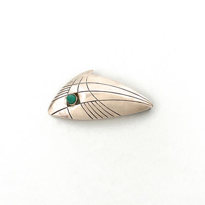 Elis Kauppi silver & aventurine brooch