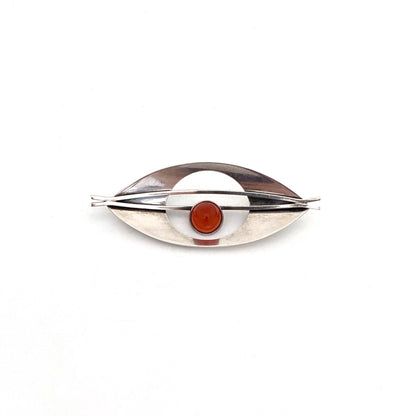 Kupittaan Kulta silver & carnelian brooch ~ 1966