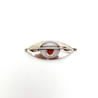 Kupittaan Kulta silver & carnelian brooch ~ 1966
