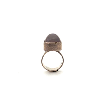 Elis Kauppi for Kupittaan Kulta rose / lavender chalcedony ring
