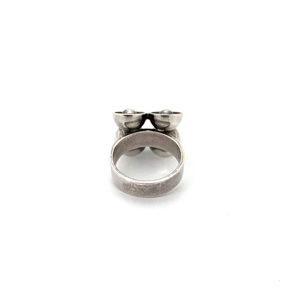 Elis Kauppi silver cups & spheres ring