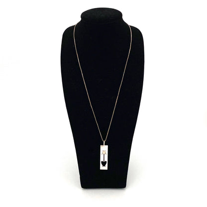 Elis Kauppi silver & gold cat pendant necklace