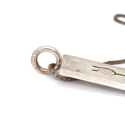 Elis Kauppi silver & gold cat pendant necklace