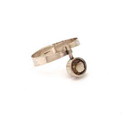 Elis Kauppi silver & large smoky quartz bracelet