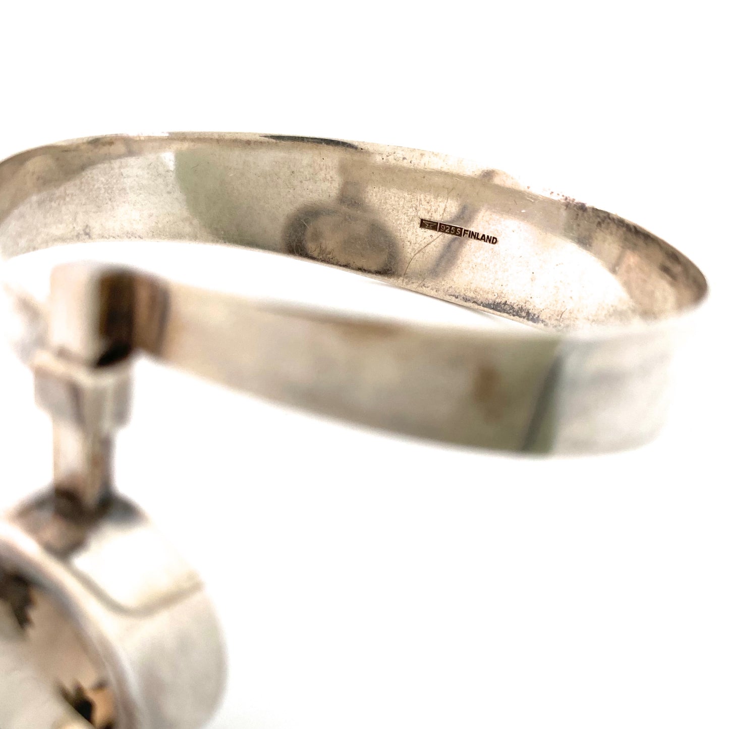 Elis Kauppi silver & large smoky quartz bracelet