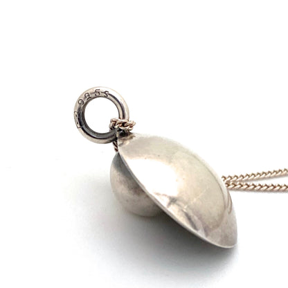 Elis Kauppi silver sphere pendant necklace