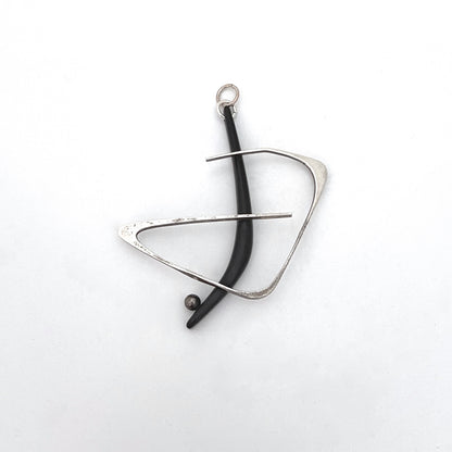 Everett Macdonald silver & ebony pendant