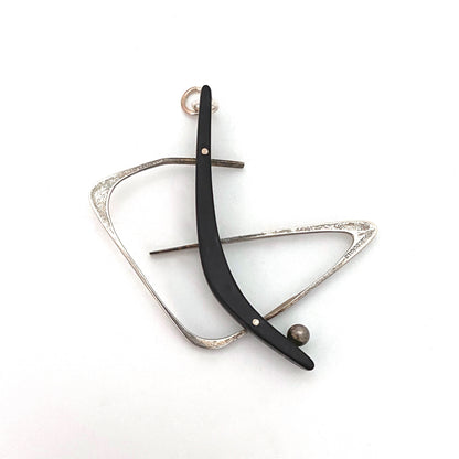 Everett Macdonald silver & ebony pendant