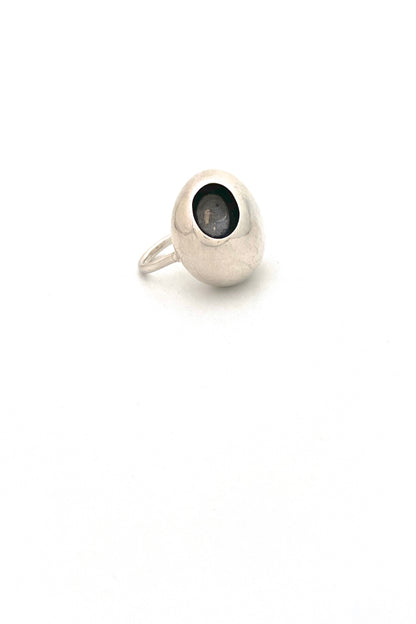 Georg Jensen Denmark vintage silver large Cave ring 441 Jacqueline Rabun Scandinavian Modernist jewelry design