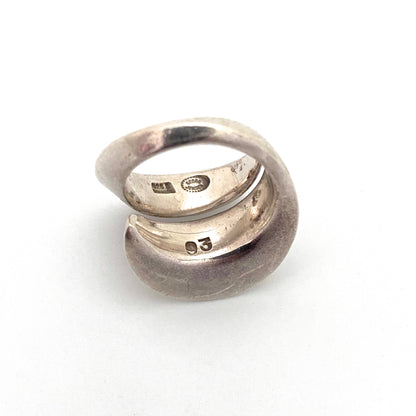 Georg Jensen heavy silver ring #93 ~ Nanna Ditzel
