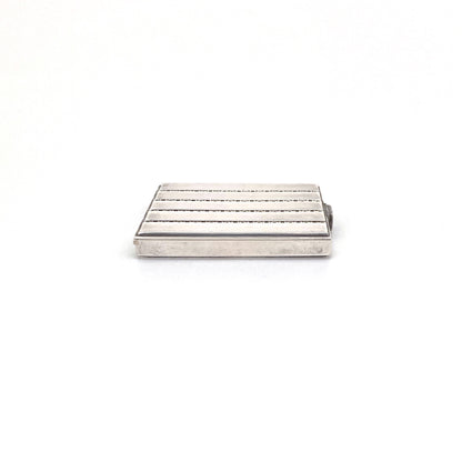 profile Georg Jensen Denmark vintage heavy sterling silver purse compact with mirror 279