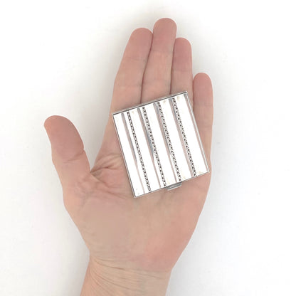 scale Georg Jensen Denmark vintage heavy sterling silver purse compact with mirror 279