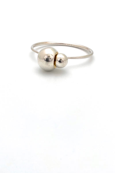 Georg Jensen Denmark vintage silver 18k gold Cave bangle bracelet 509 Jacqueline Rabun Scandinavian Modernist jewelry design