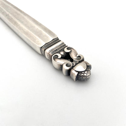 Georg Jensen silver 'Acorn' bottle opener ~ long handle