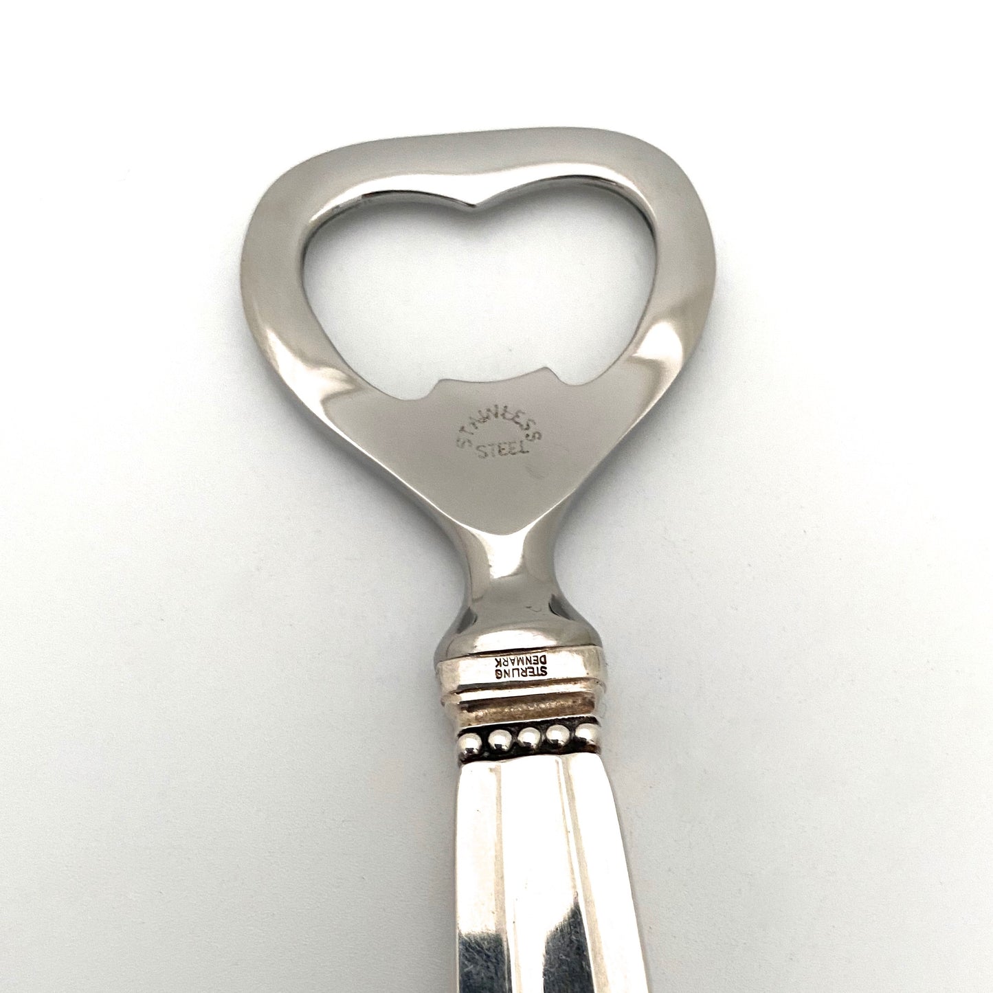 Georg Jensen silver 'Acorn' bottle opener ~ long handle