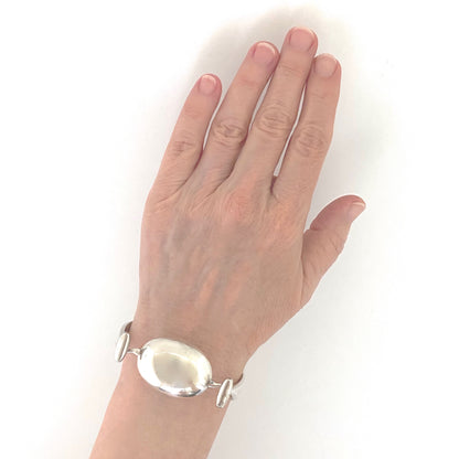 scale Georg Jensen Denmark vintage silver bracelet 203 Vivianna Torun Scandinavian Modernist jewelry design