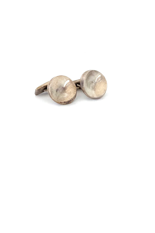 Georg Jensen Denmark vintage silver cufflinks 74B Nanna Ditzel Scandinavian Modernist jewelry design
