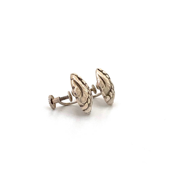 profile Georg Jensen Denmark vintage silver earrings 57 Georg Jensen design Danish jewelry design