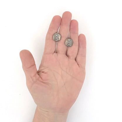 scale Georg Jensen Denmark vintage silver earrings 88 rare Danish jewelry design