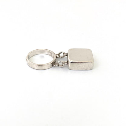 profile Georg Jensen Denmark vintage silver kinetic ring 143 Astrid Fog Scandinavian Modernist jewelry design